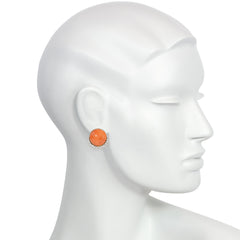 Mid-Century Van Cleef & Arpels coral and diamond crescent earrings
