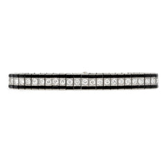 Art Deco J.E. Caldwell onyx, diamond, and platinum line bracelet
