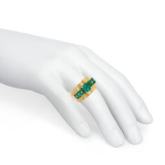 Boucheron, Paris Retro emerald and gold cocktail ring