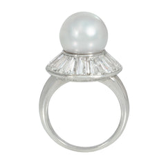 Van Cleef & Arpels diamond and pearl ballerina-set ring