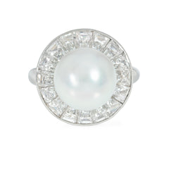 Van Cleef & Arpels diamond and pearl ballerina-set ring