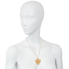 Victorian gold heart mourning locket