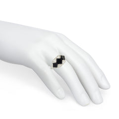 Marcus and Co. Art Deco onyx and diamond ring
