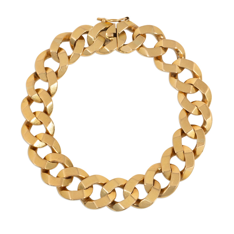 Mid-Century beveled curblink bracelet