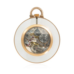 Art Deco René Boivin gold and rock crystal pendant watch