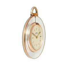 Art Deco René Boivin gold and rock crystal pendant watch