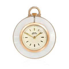 Art Deco René Boivin gold and rock crystal pendant watch