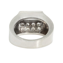 Art Deco diamond-set platinum wedge ring