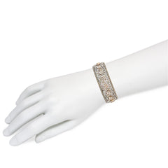 Important French Antique enamel flower bracelet