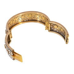 Important French Antique enamel flower bracelet
