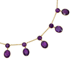 Antique amethyst fringe necklace
