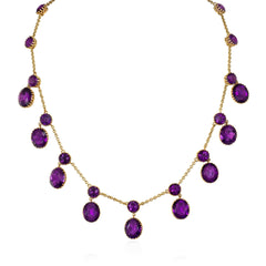 Antique amethyst fringe necklace