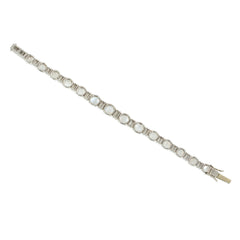 French Retro moonstone and diamond bracelet
