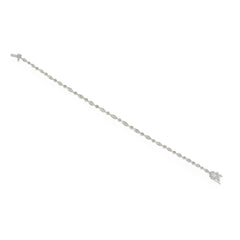Navette plaques and rounds diamond bracelet