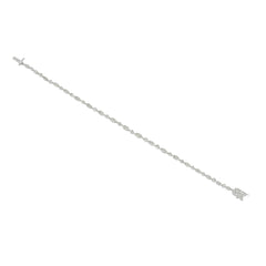 Navette plaques and rounds diamond bracelet