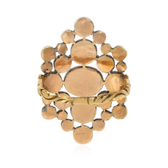 Antique rose-diamond plaque ring