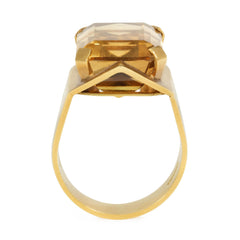 English hexagonal citrine ring