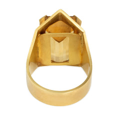 English hexagonal citrine ring