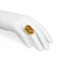 English hexagonal citrine ring