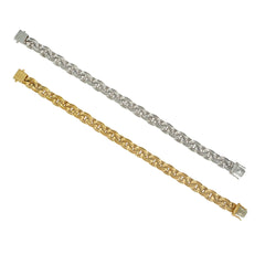 Sterlé, Paris yellow and white gold diamond-set bracelets