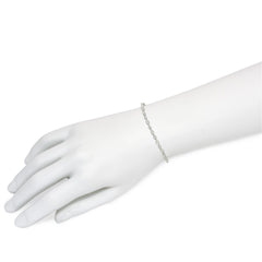 Navette plaques and rounds diamond bracelet