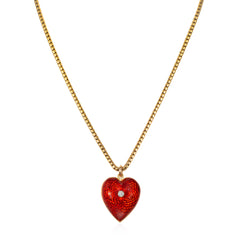 Antique enamel and diamond pendant