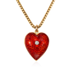Antique enamel and diamond pendant