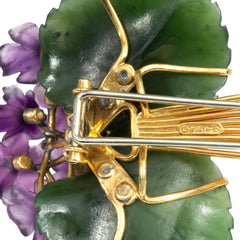 Retro Austrian violet posy brooch