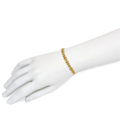 Italian convertible gold curb link necklace and bracelet