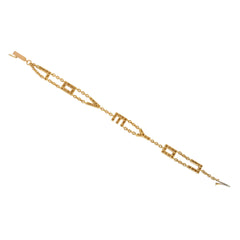 Mid-Century French "I Love You" gold and diamond bracelet