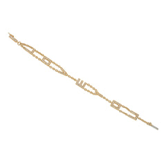 Mid-Century French "I Love You" gold and diamond bracelet