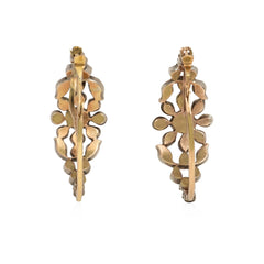 Antique French poissarde diamond hoop earrings