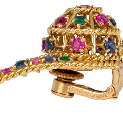 Retro Cartier multigem earrings