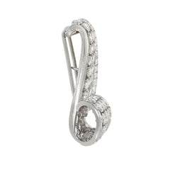 Cartier, Paris diamond and platinum graduated scroll brooch
