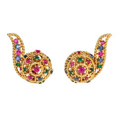 Retro Cartier multigem earrings