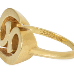 Cartier gold zodiac cancer symbol ring