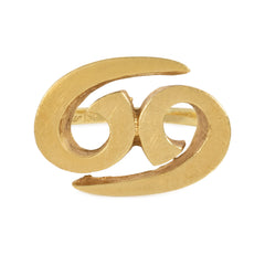 Cartier gold zodiac cancer symbol ring