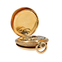 Agassiz Geneva Antique ruby heart pocket watch pendant