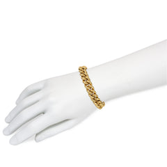 French gold curblink bracelet