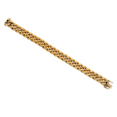 French gold curblink bracelet