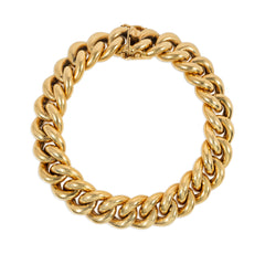 French gold curblink bracelet