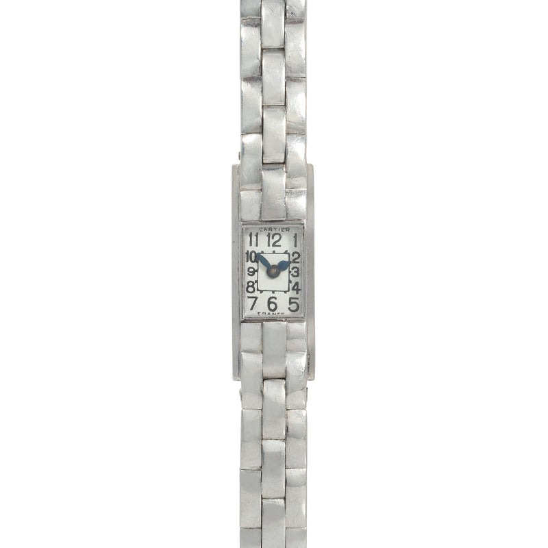 Art Deco Cartier, France Cal. 101 platinum bracelet watch