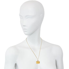 Antique gold and bloodstone barrel pendant