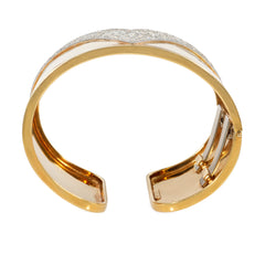 Cartier Gold and Diamond Chevron Cuff