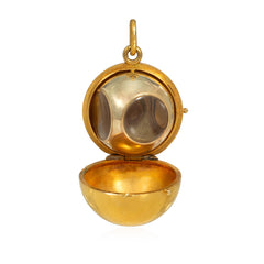 Antique gold orb picture locket
