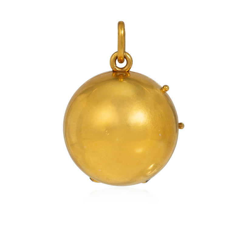 Antique gold orb picture locket