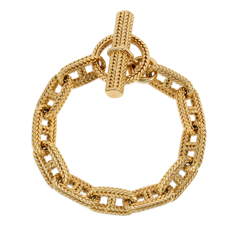 Hermès, Paris Tresse Chaine D'ancre gold bracelet