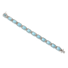 Retro aquamarine and diamond bracelet