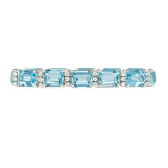 Retro aquamarine and diamond bracelet