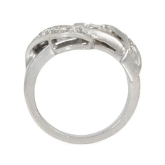 Retro French-cut diamond cocktail ring